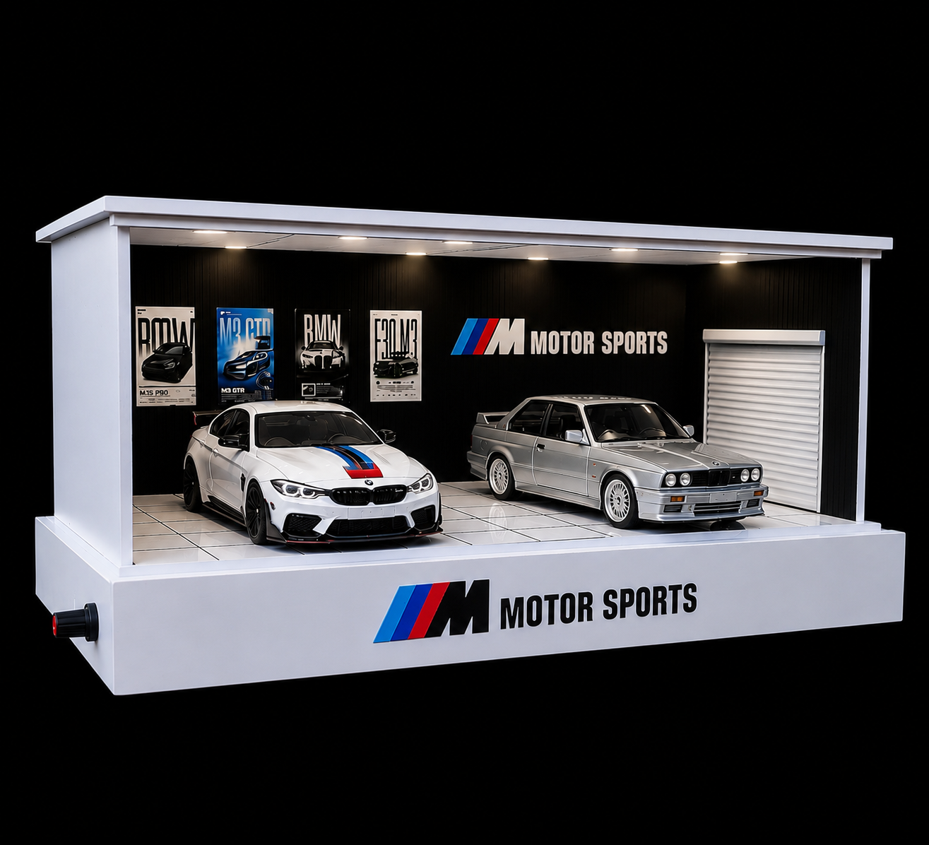 Car showroom with light