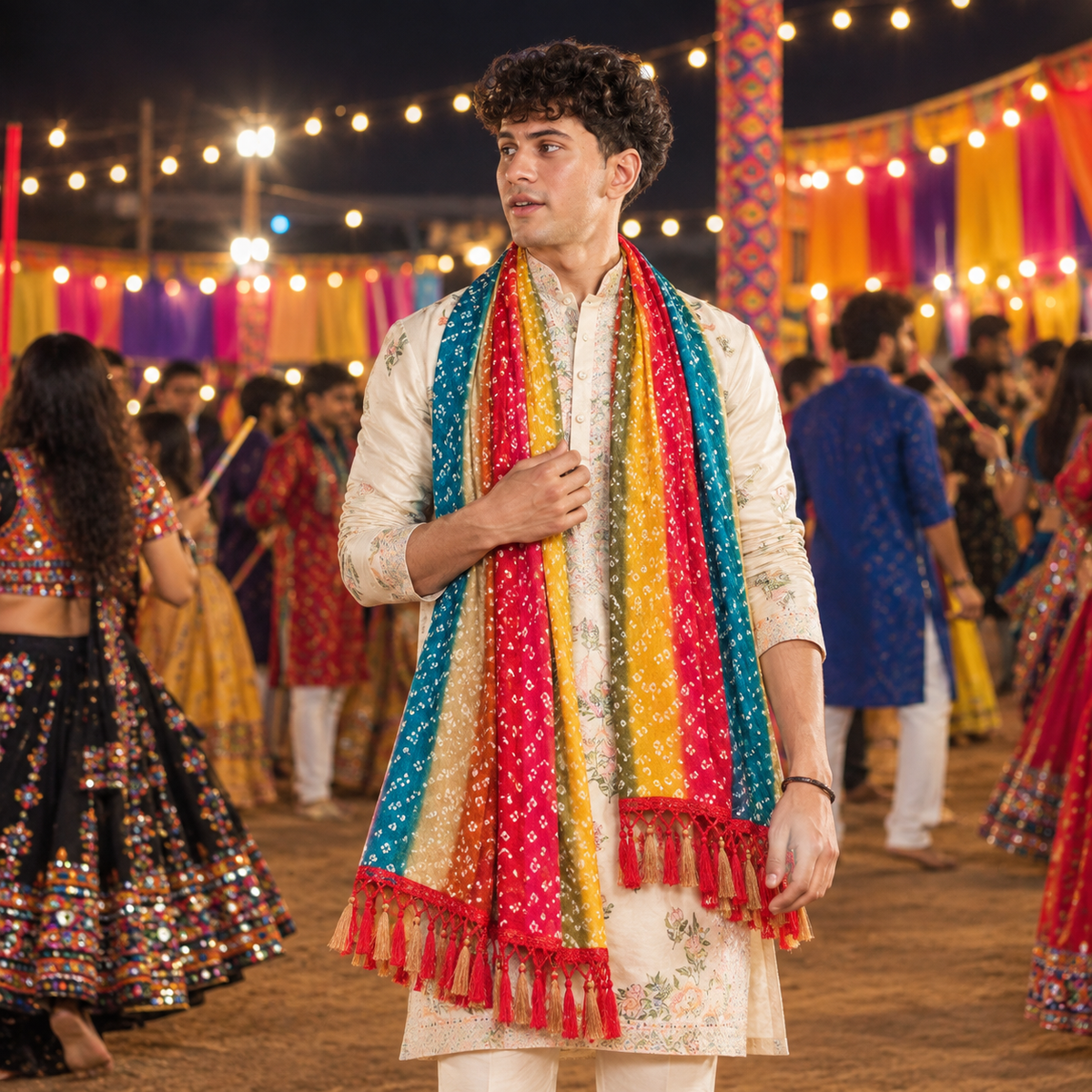 Colourful dupatta for Navratri